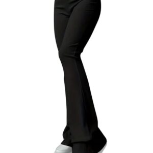 Flared Pants Stretchable Slim Fit Bootcut Trousers Soft Knit Casual